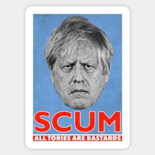 Boris Johnson Tory Scum Sticker